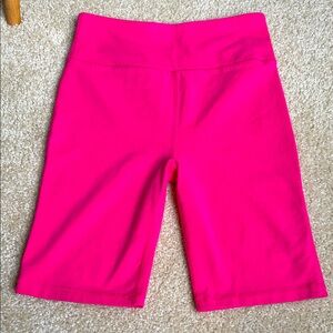 J.Crew Hot Pink Biker Shorts High Rise Size S Double Waist Band